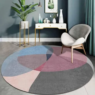 IUUUDDD Mehrfarbiger Läufer runder Teppich Schlafzimmer für Wohnzimmer Schlafzimmer Arbeitszimmer Moderne Teppiche niedlich 60cm 80cm 100cm 120cm 140cm 160cm 180cm 200cm