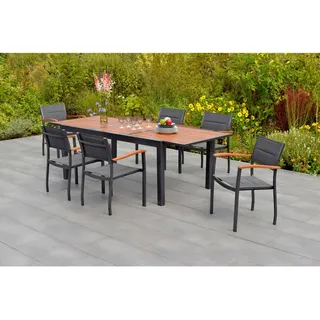 Merxx Paxos Garten-Essgruppe 7-tlg. grau