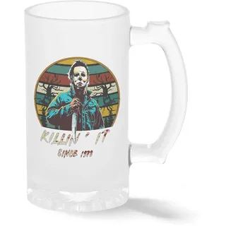 Halloween Michael Myers killin' it sine 1978 Transparent Bierkrug Stein 500ml