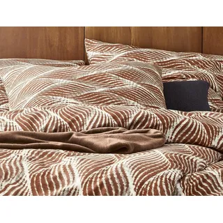 Irisette Bettwäsche Irisette Edelflanell Bettwäsche Alpaka 135x200 Wellen Spiralen terra, Edelflanell, 2 teilig rot