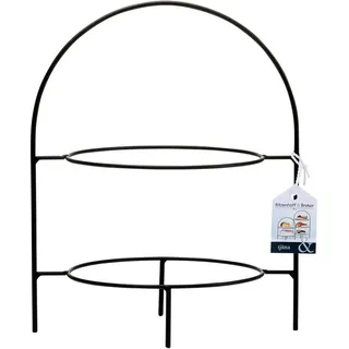 Ritzenhoff & Breker 2-stöckige Etagere Tjäna 28 cm Metall Schwarz