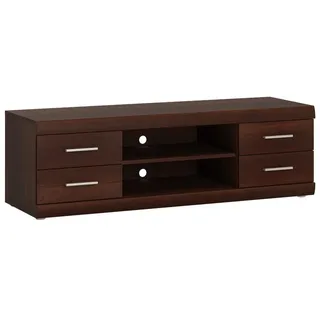 Lomadox Lowboard IMPERIA-129, Fernsehschrank TV Schrank 140 cm Nussbaum Wohnzimmer braun retro braun