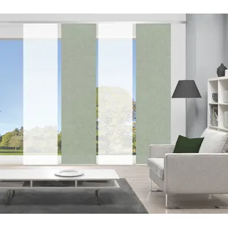 VISION S Schiebegardine VISION S "PIVE 4er SET" Gr. 1, grün, B:60cm H:260cm, Polyester, Gardinen, Schiebevorhang Digidruck 4er Set PIVE