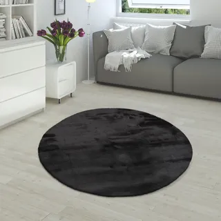 Paco Home Rabbit 780 Fellteppich 120 cm schwarz