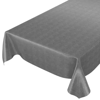 ANRO Wachstuchtischdecke 200 x 140 cm Anthrazit