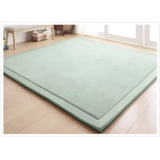 CASTLYE Kinderteppich Korallensamtteppich Teppiche Fürs Kinderzimmer Matten Teppich Anti Rutsch Unterlage Teppich Wohnzimmer, Hellgrün, 200x280cm