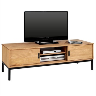 IDIMEX Lowboard SELMA, Lowboard TV Möbel Tisch Schrank Fernsehtisch Industrial Designl gebeiz braun