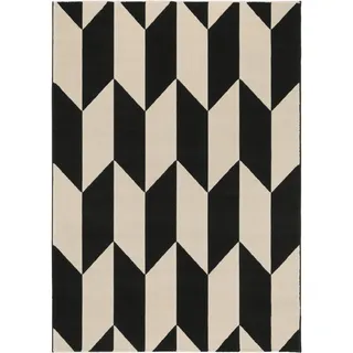 benuta Dessert Teppich 140 x 200 cm Schwarz/Weiß