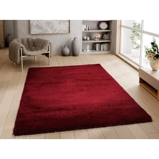 Hochflor-Teppich OCI DIE TEPPICHMARKE "MONTIS", rot (rot, dunkelrot), B:200cm H:45mm L:250cm, Obermaterial: 100% Polypropylen, Teppiche, auch in rund