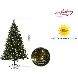Infactory Künstlicher Weihnachtsbaum grün 180 cm