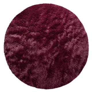 KADIMA DESIGN Hochflorteppich 160 x 160 cm Lila