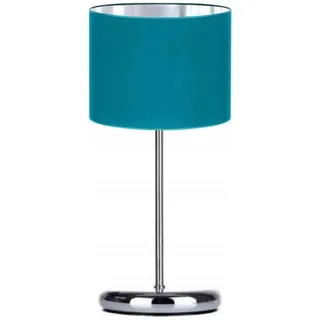 Home Deco Tischlampe Türkis Lampe Leuchte aus Velours Vintage Modern E27 Designerlauchte 1-flammig N230-GL1