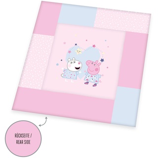 Herding Krabbeldecke Peppa Pig, Polyester, Rosa, 115 x 115 cm