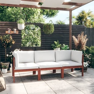 vidaXL 3-Sitzer-Gartensofa mit Kissen Massivholz Akazie