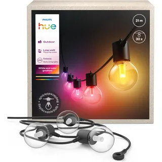 Philips Lichterkette 21 m IP65 30 LEDs schwarz