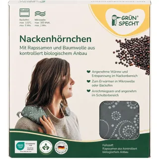 gr�nspecht Rapssamen-Nackenhörnchen 100% Baumwolle grau/mint