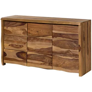 MASSIVMOEBEL24.DE Sideboard 146 x 80 x 45 cm Natur lackiert