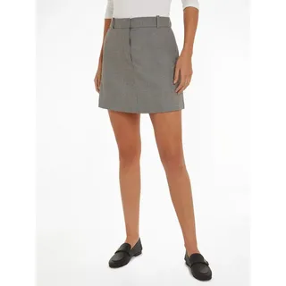 Tommy Hilfiger Bleistiftrock POW CHECK SHORT SKIRT (Global Serie TH WOMEN) Webrock im Karodessin grau 44