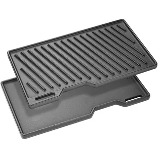 41,5 x 23,5cm Gusseisen Grillplatte für alle Burnhard Fred Serie Gasgrill, Plancha Zubehör für Rösle Artiso G2, Taino, Wendeplatte Gusseisen für Burnhard Fred,Fred JR, Big Fred, Black 4 6 Serie