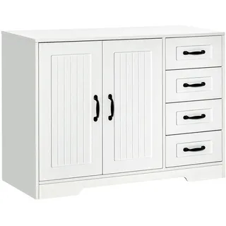 Okwish Sideboard 105 x 76 x 40 cm Weiß