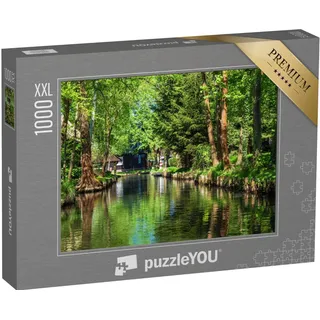 Puzzle 1000 Teile XXL „Landschaft mit Häuschen im Spreewald, Deutschland“ – aus der Puzzle-Kollektion Spreewald