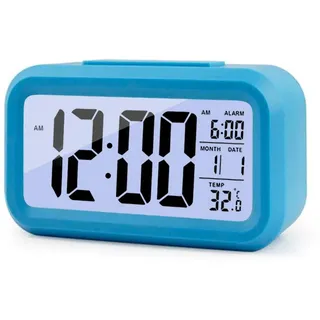 Ejoyous LED Elektronischer Wecker, Digitaler Wecker für Haus Büro Küche Nachttisch Uhr Kalender Temperaturanzeige Tischuhren - Kinderwecker mit beleuchtetem Display und Snooze-Funktion