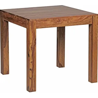 FineBuy Esstisch Massivholz Sheesham Esszimmer-Tisch Küchentisch Landhaus-Stil - Braun