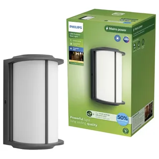 Philips Außenwandleuchte Metall 24,0 cm spritzwassergeschützt 4,3 W anthrazit