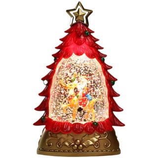 Amagogo Weihnachts-Schneekugel-Licht, Weihnachts-Schneekugel-Laternenfigur, Bezaubernde Geschenke, Weihnachtsdekorationen für Nachttisch, Tischplatte,