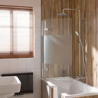 HSK Premium Softcube Badewannenaufsatz pendelbar 2-teilig Anschlag links 68064100-41-50-links, Duschkabinen, chromoptik