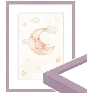 WANDStyle Bilderrahmen für Kinderzeichnungen, Bilderrahmen Kinder 50x70 cm | Kinderbilderrahmen Lila, Wechselrahmen 70x50 cm, Kinderzeichnungen aufbewahren, Rahmen H950 Made in Germany