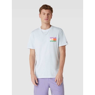 T-Shirt mit Rundhalsausschnitt Modell 'SIGNATURE POP', Hellblau, XS