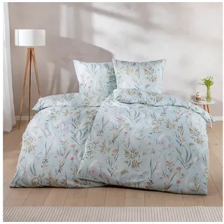 Estella Rieke Floral Blau 135 x 200 cm + 80 x 80 cm