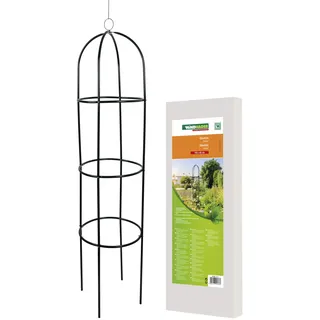 Windhager Obelisk Rankhilfe, Stahlkonstruktion grün, 193 x 45 cm, Rankhilfe für Rosen, Gartenstütze