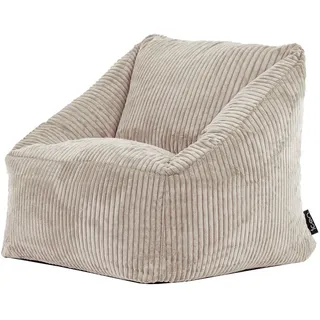 icon Sitzsack, Beige, Textil, 100 L, 1-Sitzer, Freiform, 55x44x55 cm, Hergestellt in Deutschland, Oeko-Tex® Standard 100, Reach, Wohnzimmer, Hocker, Sitzsäcke, Kindersitzsäcke