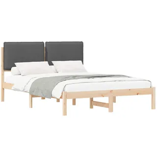 vidaXL Bettgestell 120 x 190 cm Dunkelgrau