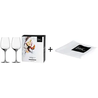 EISCH Superior Sensis Plus Rotwein 2er Set mit Glaspoliertuch, 2 Gläser im 4 farb. Geschenkkarton 25005020 500/2 + 30094202 942/2