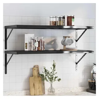 vidaXL Wandregal 100 x 40 x 3 cm Schwarz
