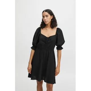 B. Young Kleid Blusenkleid Schwarz/Gelb 36