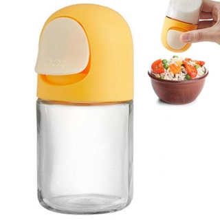 Vepoty Salzstreuer, 0,5 Gramm Dosierung, Zuckerstreuer, Glas, Push-Typ, Salzstreuer, Spender, kleine Gewürzflasche für Küchengewürze