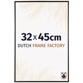 Dutch Frame Factory - Bilderrahmen 32x45 cm Antrazit - Kunststoff | Antireflex-Acrylglas aus Kunststoff, Wandmontage, Geeignet für Fotos, Poster und Puzzles, Easy, Made in Holland
