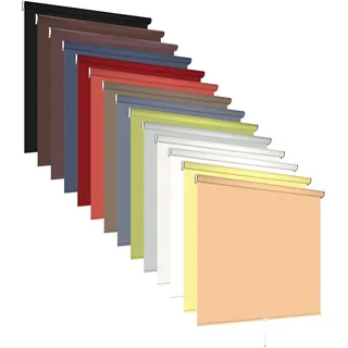 Verdunkelungsrollo Springrollo Klemmfix Rollo ohne Bohren 13 Farben lichtundurchlässig verdunkelnd abdunkelnd Fenster Klemmträger Klemmrollo Vorhang Verdunklung (Größe 62 x 180 cm, Farbe Dunkelgrau)