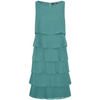 Vera Mont Cocktailkleid mit Volant Grün/Schwarz 42