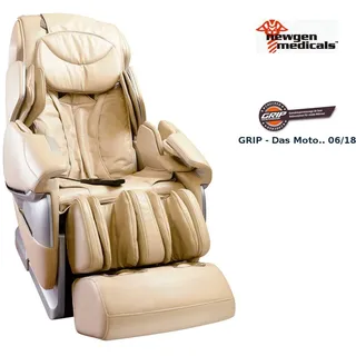 newgen medicals Luxus-Ganzkörper-Massagesessel mit Bluetooth und App, beige