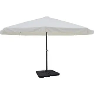 vidaXL Sonnenschirm Aluminium Tragbarer Sonnenschirmständer Weiß