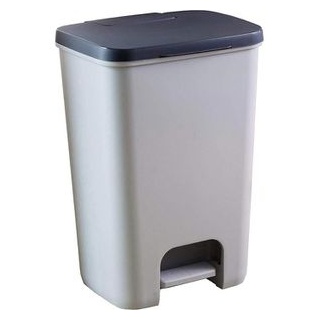 Curver Mülleimer Essentials, grau, aus Kunststoff, 20 Liter