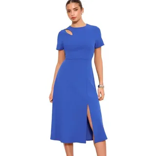 LIPSY Midikleid Lipsy Bodycon-Midikleid mit Schulterschlitz (1-tlg) blau 36 (GB: 8)