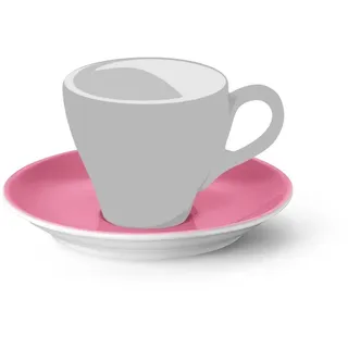 Dibbern Solid Color Espresso Untertasse Classico aus Fine Bone China Porzellan in der Farbe Pink mit einem Durchmesser 11,9cm, 20 141 000 22