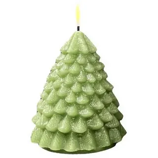 Deluxe Homeart LED-Kerze Weihnachtsbaum Dunkelgrün 11,5cm LED Echwachs Kerze von Deluxe Homeart