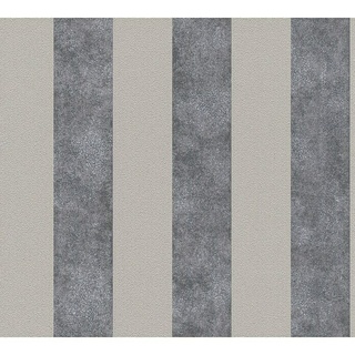 AS Creation Trendwall Vliestapete Streifen  (Grau/Silber, Streifen, 10,05 x 0,53 m)